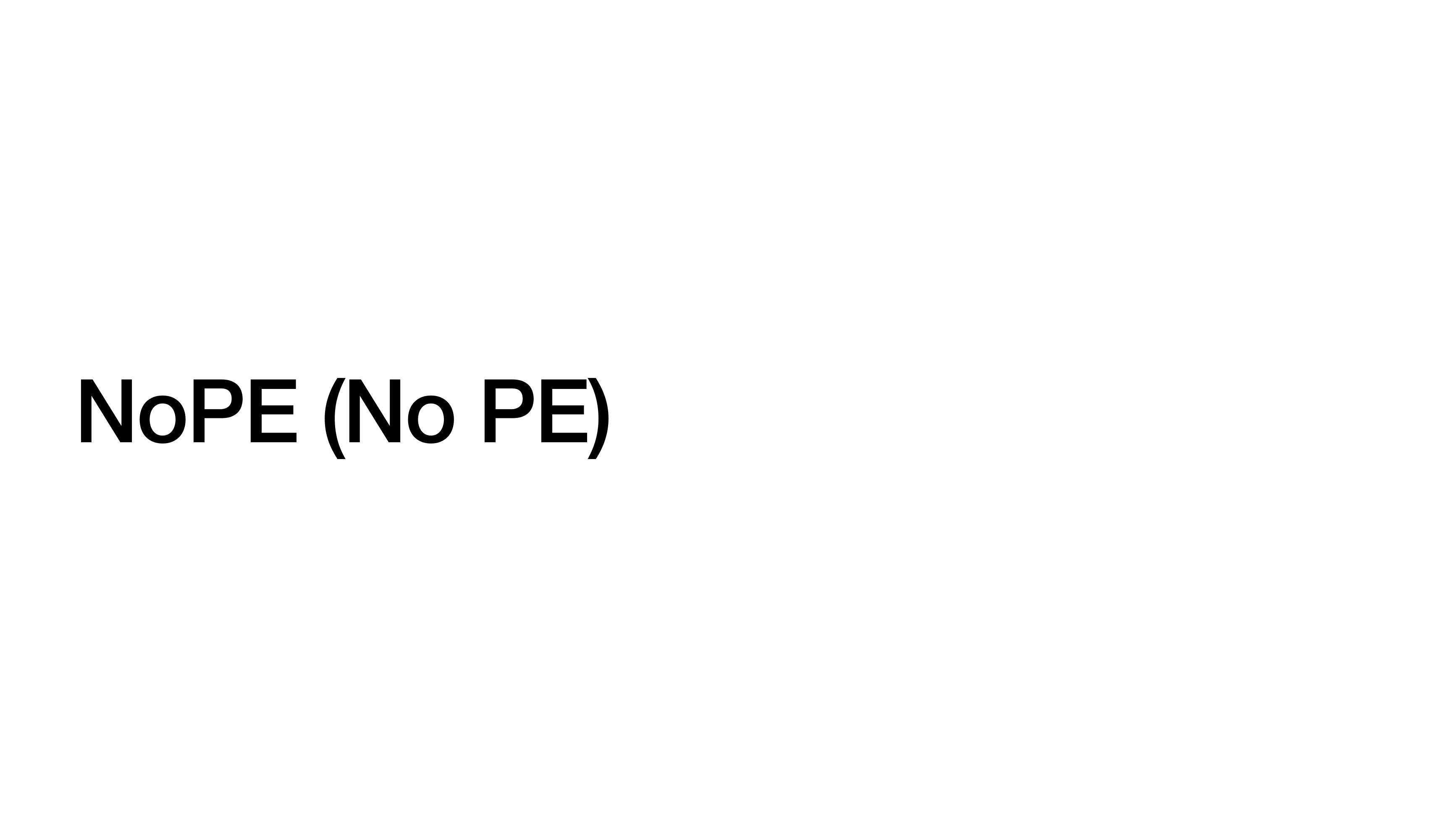 Section divider: NoPE (No PE)