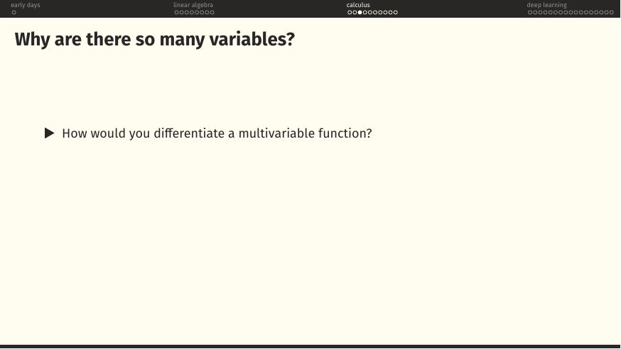 How would you differentiate a multivariable function?