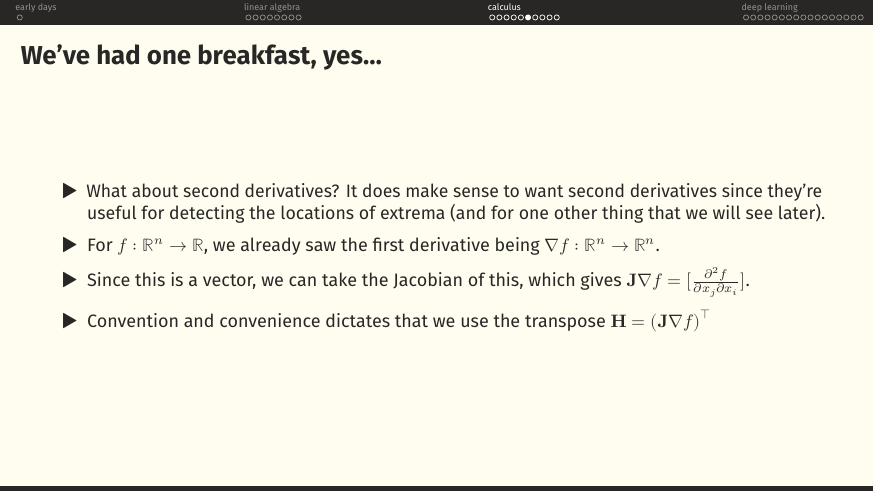By convention, use the transpose: H = (J∇f)^T. This is the Hessian.