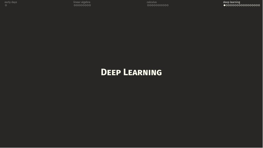 Section divider: Deep Learning.