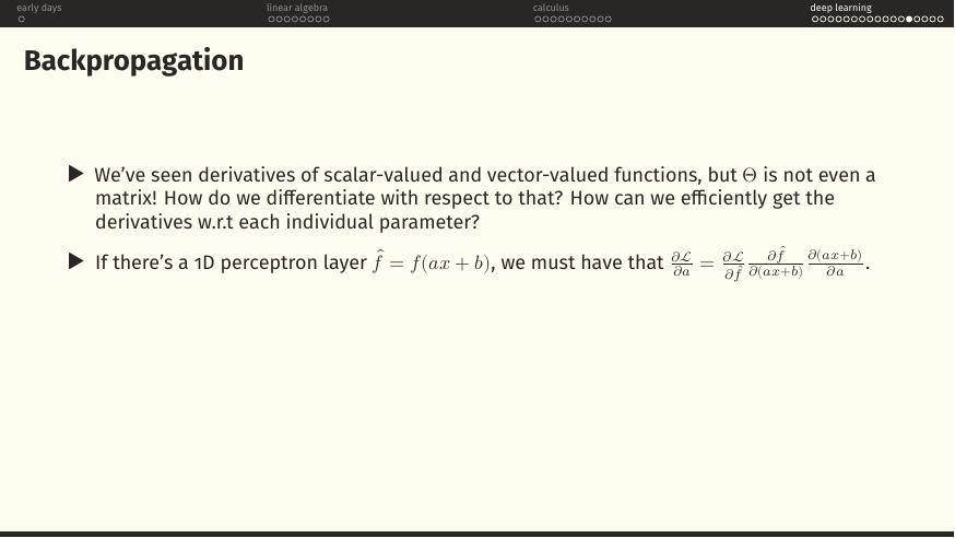 Backprop for a 1D perceptron.