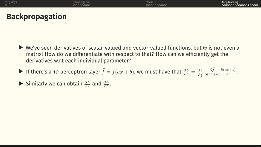 Backprop wrt x and b.