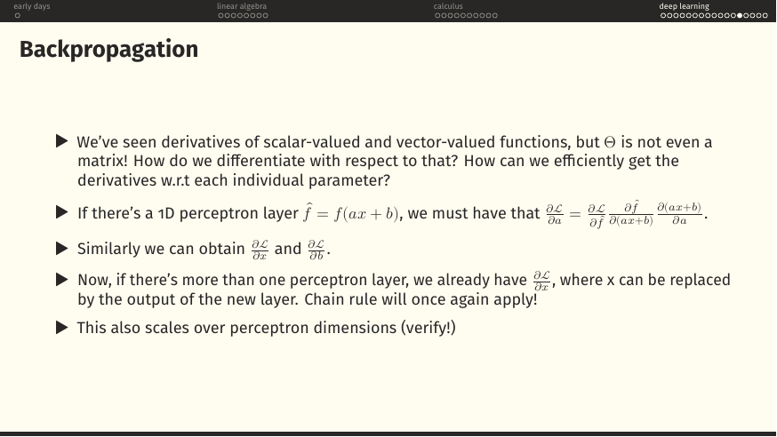 Backprop scales over perceptron dimensions (verify!).