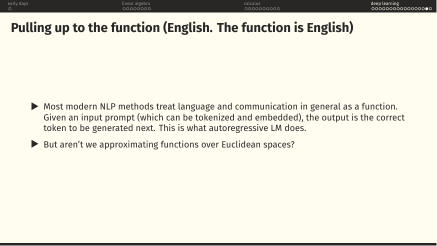 But aren't we approximating functions over Euclidean spaces?