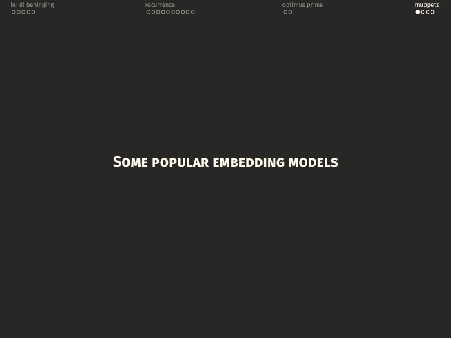 Section divider: Some popular embedding models