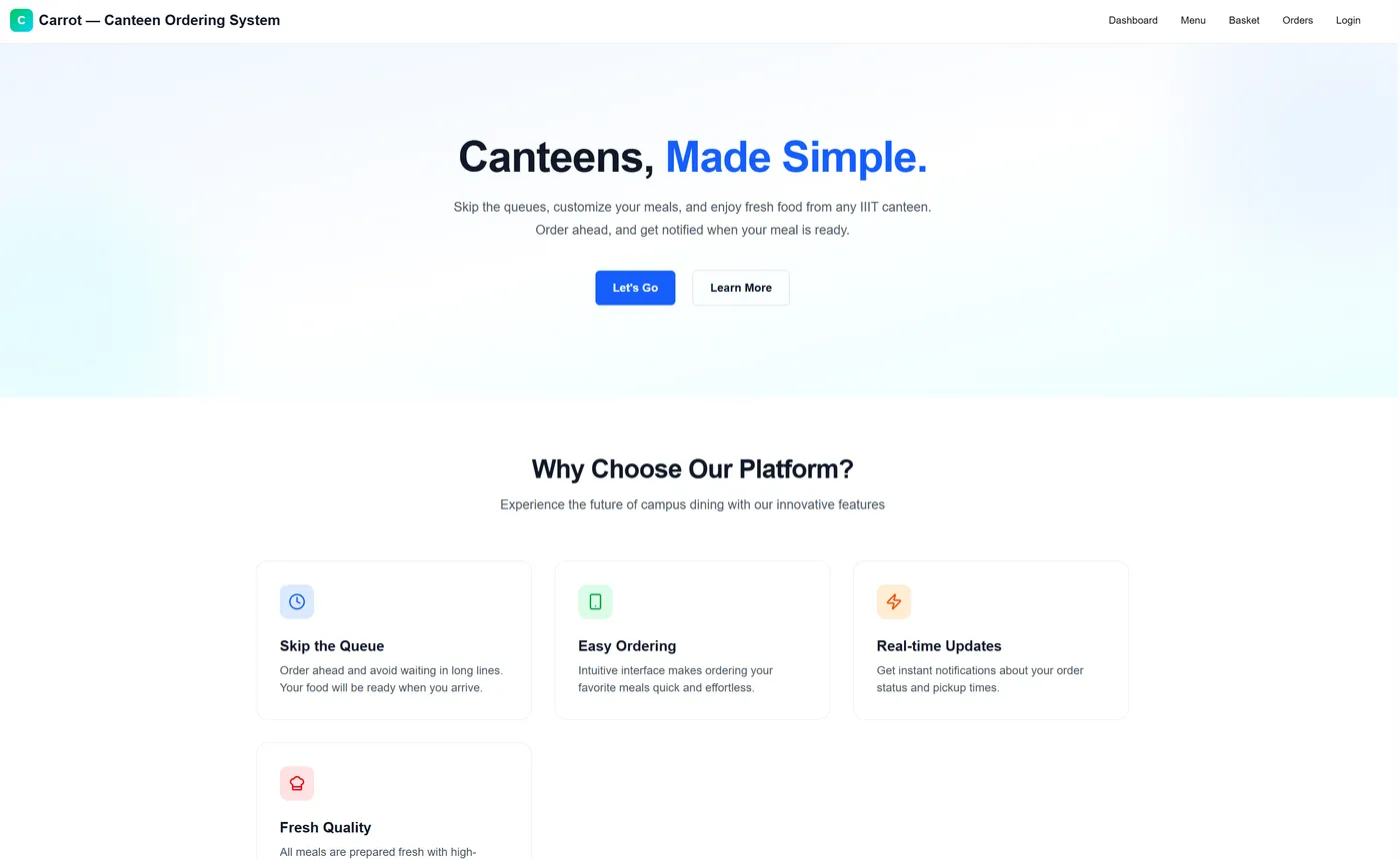 Canteen Ordering System