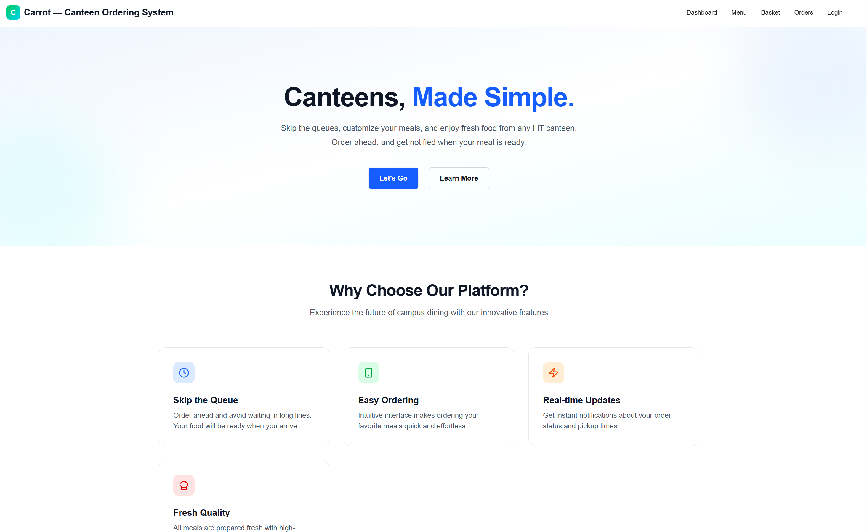 Canteen Ordering System